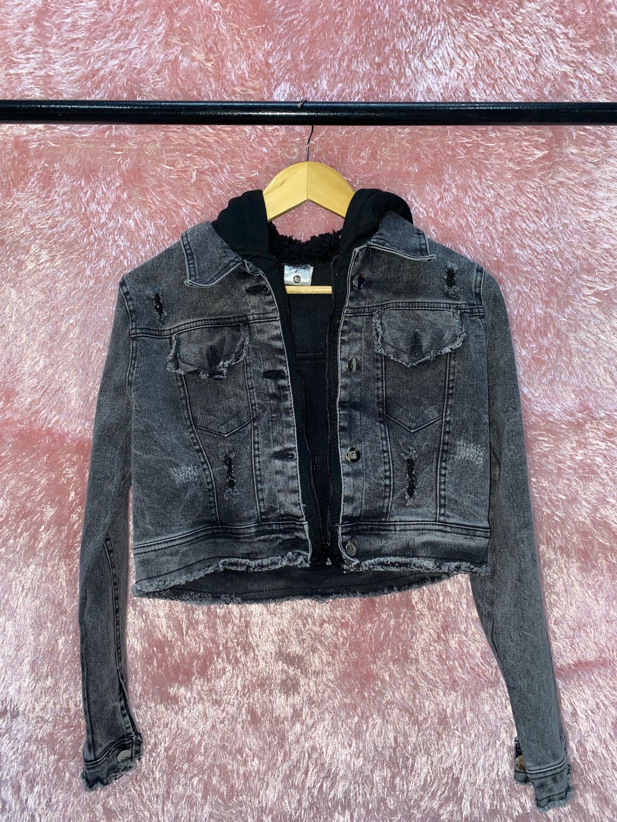 CHAQUETA JEANS GRIS